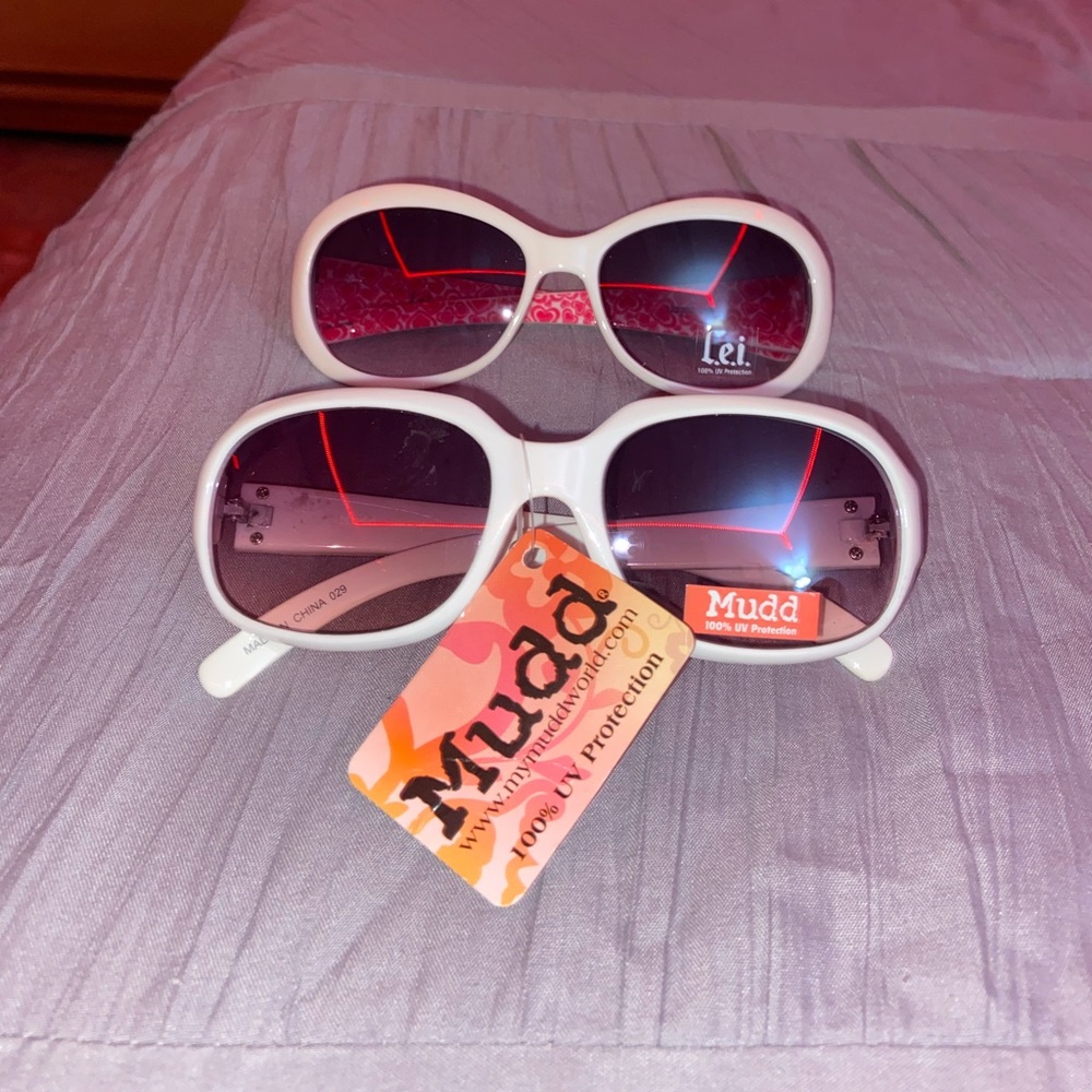 Letters E and K sunglasses.